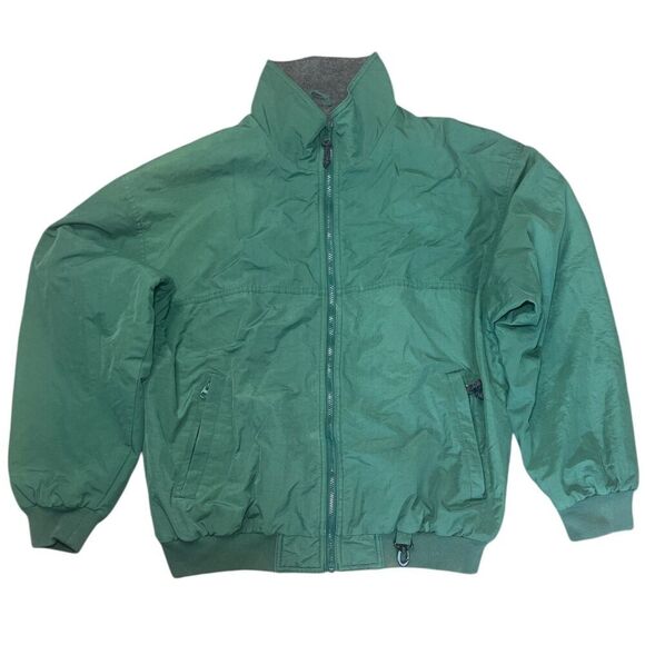 Vintage White Sierra Jacket XL Black Zip Fleece Lined Logo Pockets Bomber Rain - Picture 2 of 7